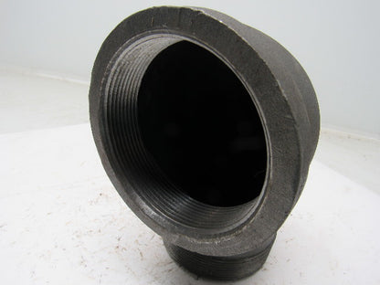 Grainger International 2WU29A 4" Black Steel Street Elbow 90°