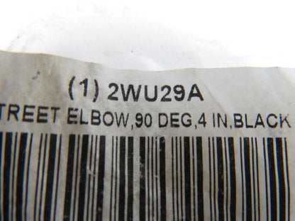 Grainger International 2WU29A 4" Black Steel Street Elbow 90°