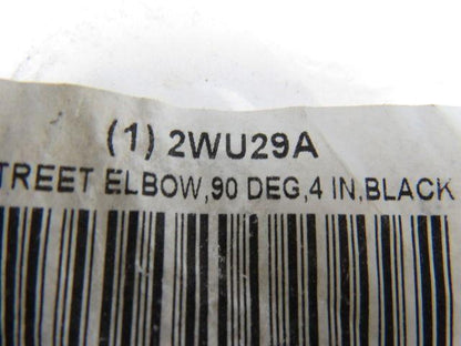 Grainger International 2WU29A 4" Black Steel Street Elbow 90°