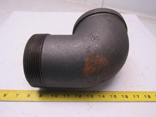 Grainger International 2WU29A 4" Black Steel Street Elbow 90°