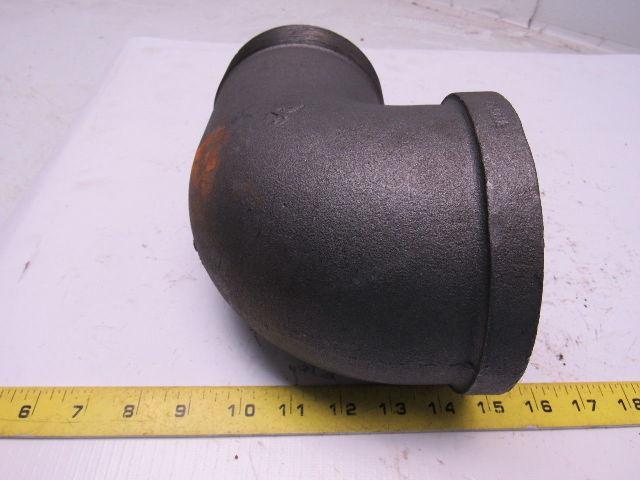 Grainger International 2WU29A 4" Black Steel Street Elbow 90°