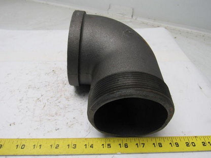 Grainger International 2WU29A 4" Black Steel Street Elbow 90°