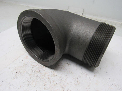 Grainger International 2WU29A 4" Black Steel Street Elbow 90°