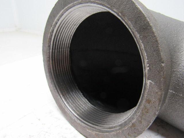 Grainger International 2WU29A 4" Black Steel Street Elbow 90°