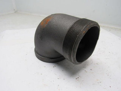 Grainger International 2WU29A 4" Black Steel Street Elbow 90°