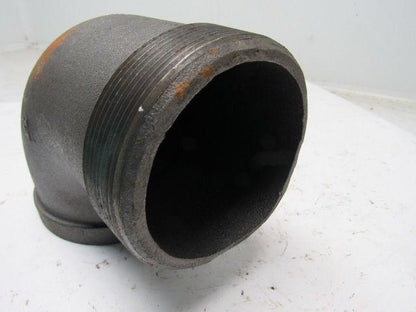 Grainger International 2WU29A 4" Black Steel Street Elbow 90°