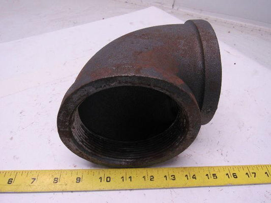 Grainger International 2WJ99A 4" Black Pipe Steel 90° Elbow