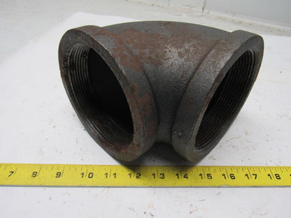 Grainger International 2WJ99A 4" Black Pipe Steel 90° Elbow