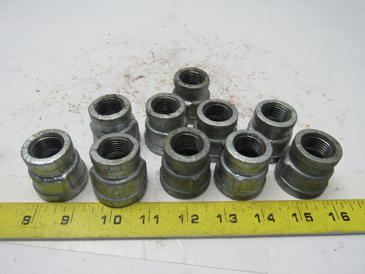 Siam Fitting (SA) 3/4"-1/4" Galvanized Pipe Bell Reducer Lot Of 10