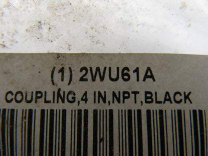 Grainger International 2WU61A 4" NPT Black Pipe Iron Coupling
