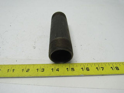 1-1/4" X  5-1/2" Black Pipe Nipple Lot of 12