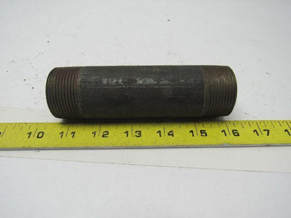 1-1/4" X  5-1/2" Black Pipe Nipple Lot of 12