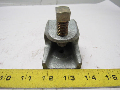 2 Hole 3/8"-16 Beam Clamp 7/8" Opening 1/2"-13 Clamp Bolt Lot Of 4