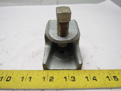 2 Hole 3/8"-16 Beam Clamp 7/8" Opening 1/2"-13 Clamp Bolt Lot Of 4