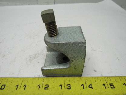 2 Hole 3/8"-16 Beam Clamp 7/8" Opening 1/2"-13 Clamp Bolt Lot Of 4