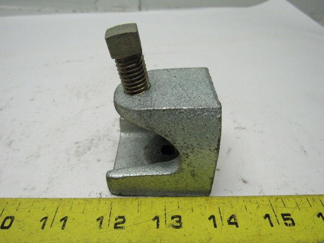 2 Hole 3/8"-16 Beam Clamp 7/8" Opening 1/2"-13 Clamp Bolt Lot Of 4