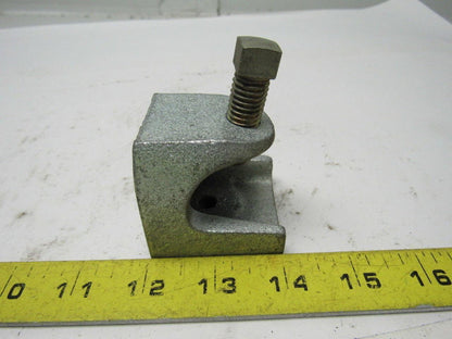 2 Hole 3/8"-16 Beam Clamp 7/8" Opening 1/2"-13 Clamp Bolt Lot Of 4