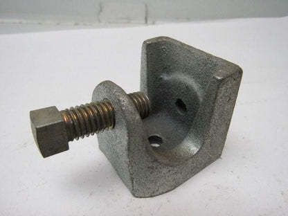 2 Hole 3/8"-16 Beam Clamp 7/8" Opening 1/2"-13 Clamp Bolt Lot Of 4