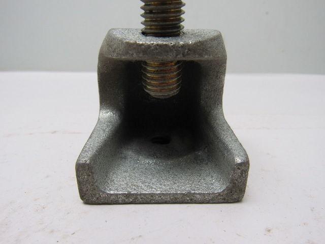 2 Hole 3/8"-16 Beam Clamp 7/8" Opening 1/2"-13 Clamp Bolt Lot Of 4