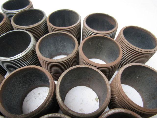 1-1/2" NPT x 1-3/4" Long Schedule 40 Black Steel Nipple Lot of 28