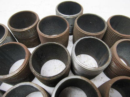 1-1/2" NPT x 1-3/4" Long Schedule 40 Black Steel Nipple Lot of 28