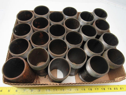 2" NPT x 4-1/2" Schedule 40 Black Steel Nipple Lot of 24