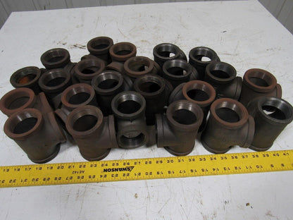 2" Malleable Iron Tee Fitting lot of 23