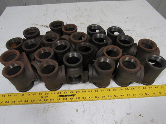 2" Malleable Iron Tee Fitting lot of 23