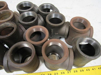 2" Malleable Iron Tee Fitting lot of 23