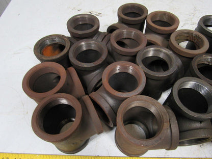 2" Malleable Iron Tee Fitting lot of 23