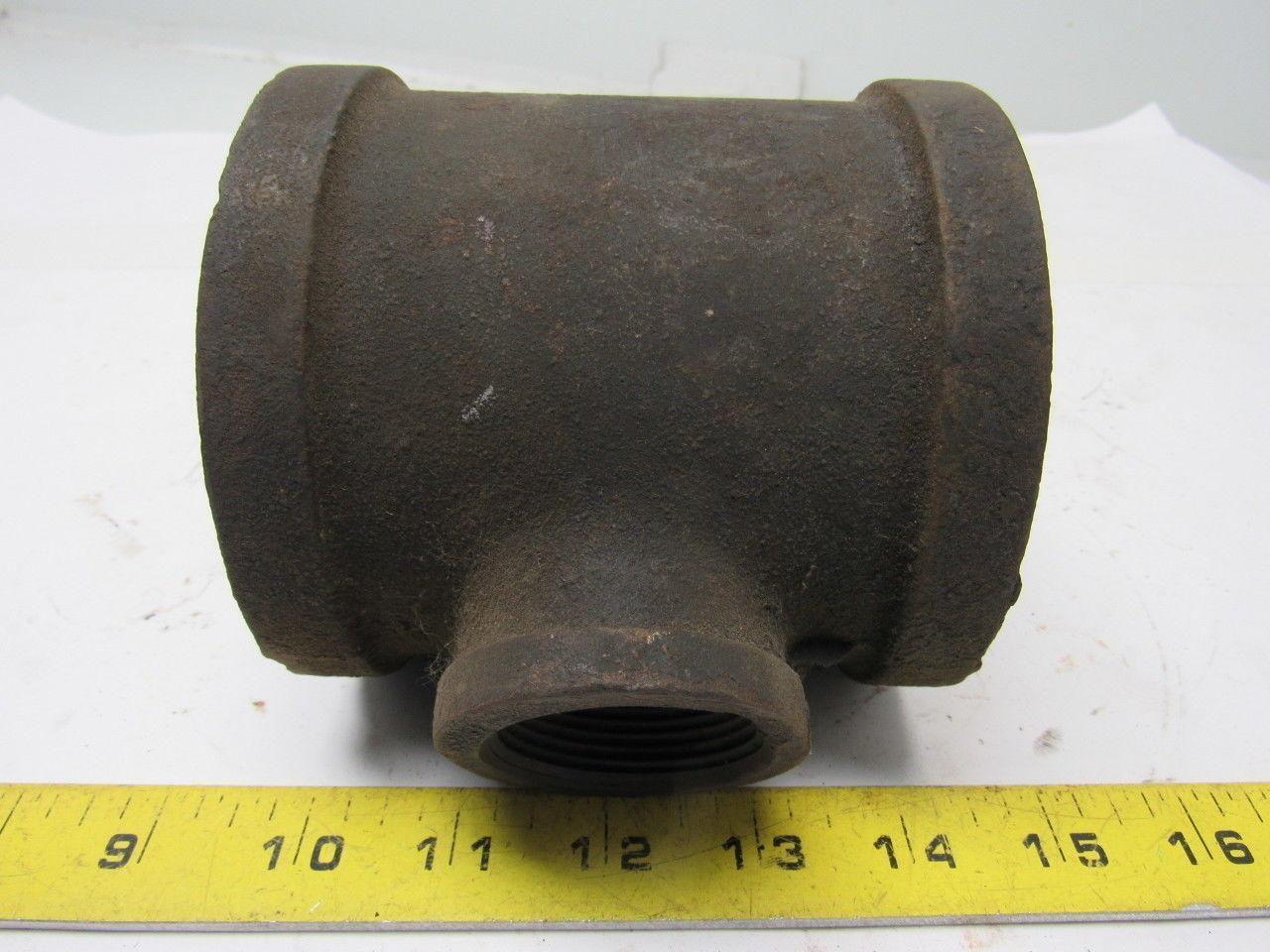 3" x 1-1/4" Malleable Iron Reducing Tee