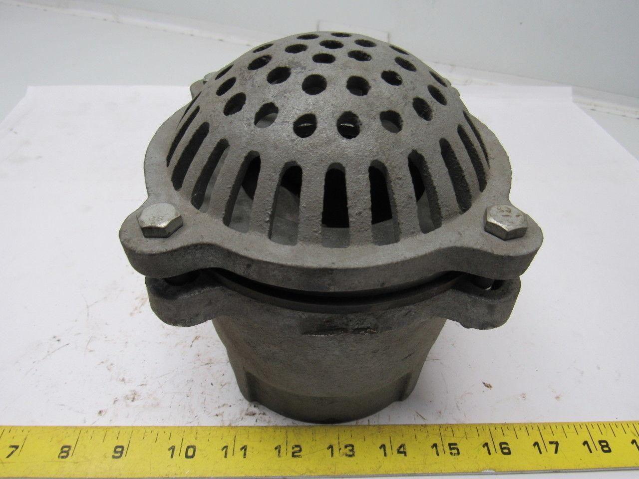 Cast Iron Roof Drain w/ Interior Valve 3" Threaded Base