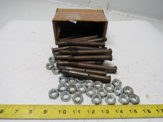 Roller/Bearing Axle Bolt 1/2"Dia. X 4-1/8" W/ Nuts Lot of 29
