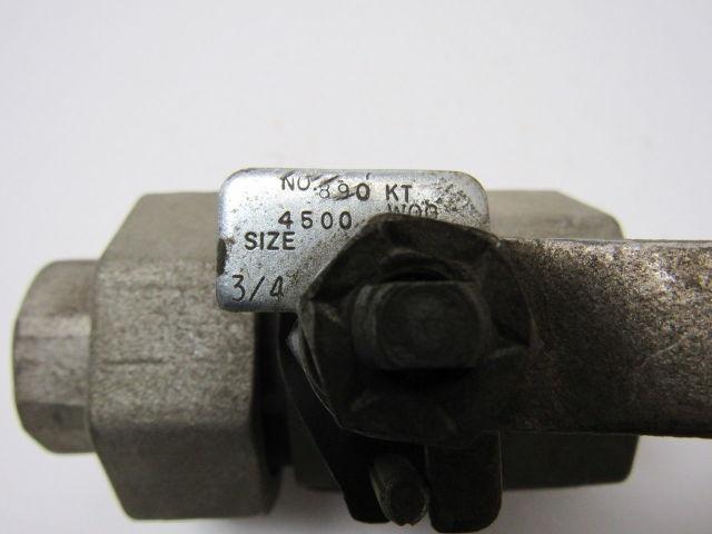 Clayton Mark #890 KT 3/4" Double Union End Ball Valve 4500 WOG