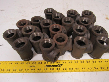 1-1/4" Malleable Iron Tee Fitting Lot of 20