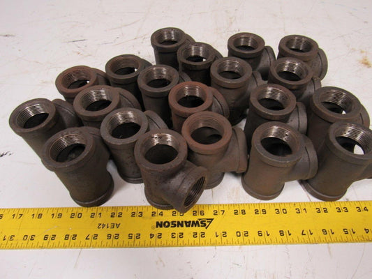 1-1/4" Malleable Iron Tee Fitting Lot of 20