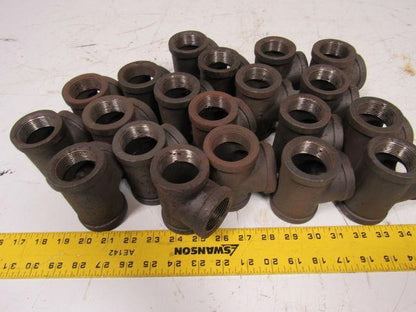 1-1/4" Malleable Iron Tee Fitting Lot of 20