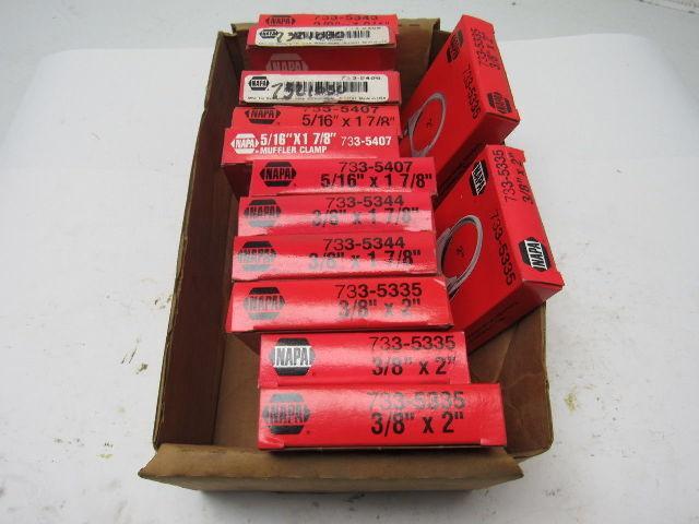 NAPA Lot Of 13 Muffler Clamps As Listed In Description