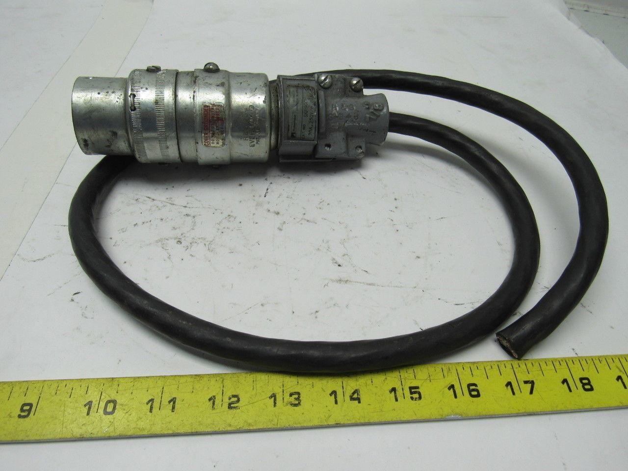 Russellstoll SKP9GC Ever-Lock 9 Pin Plug  20A 250VDC 600 VAC