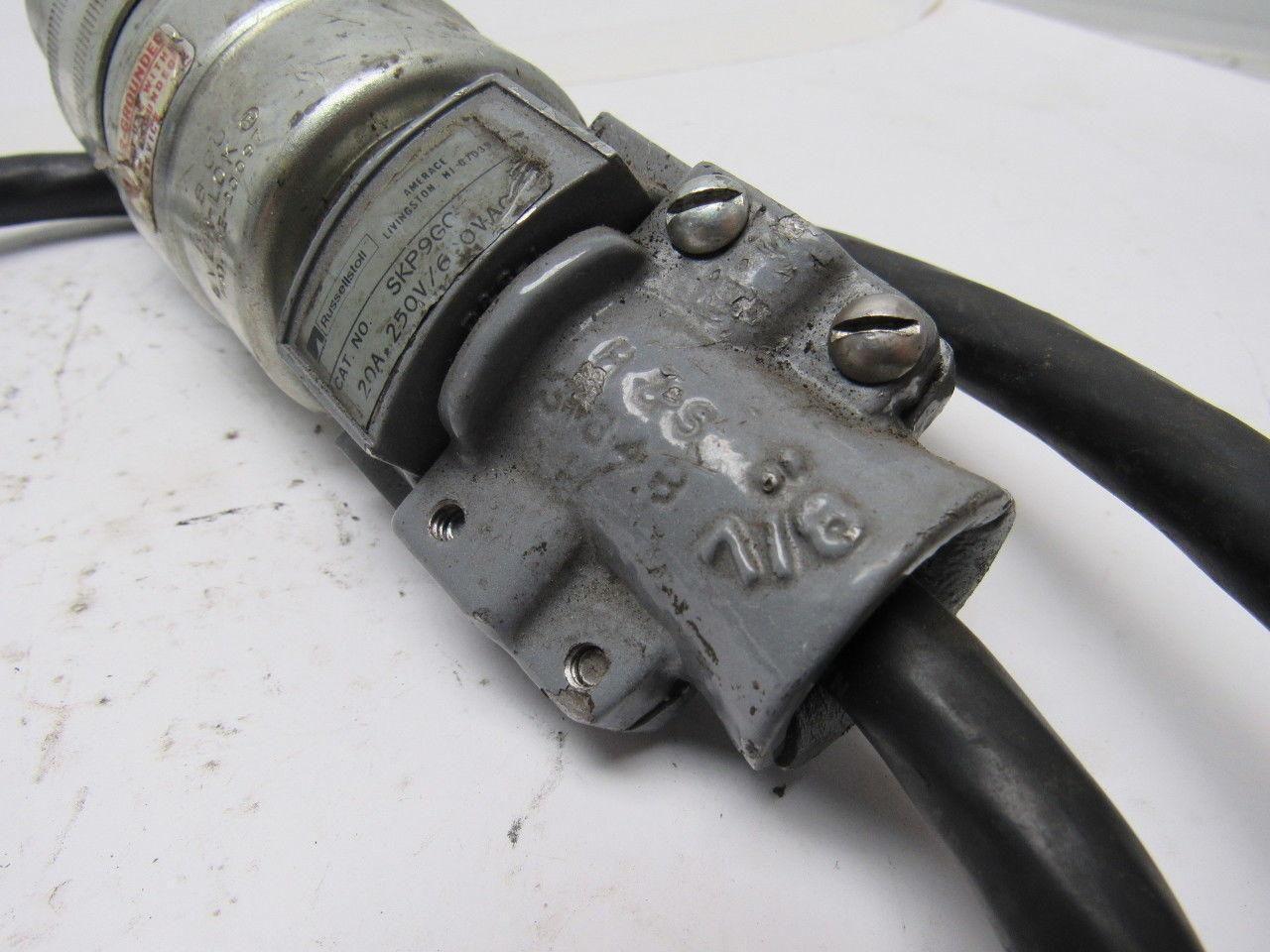 Russellstoll SKP9GC Ever-Lock 9 Pin Plug  20A 250VDC 600 VAC
