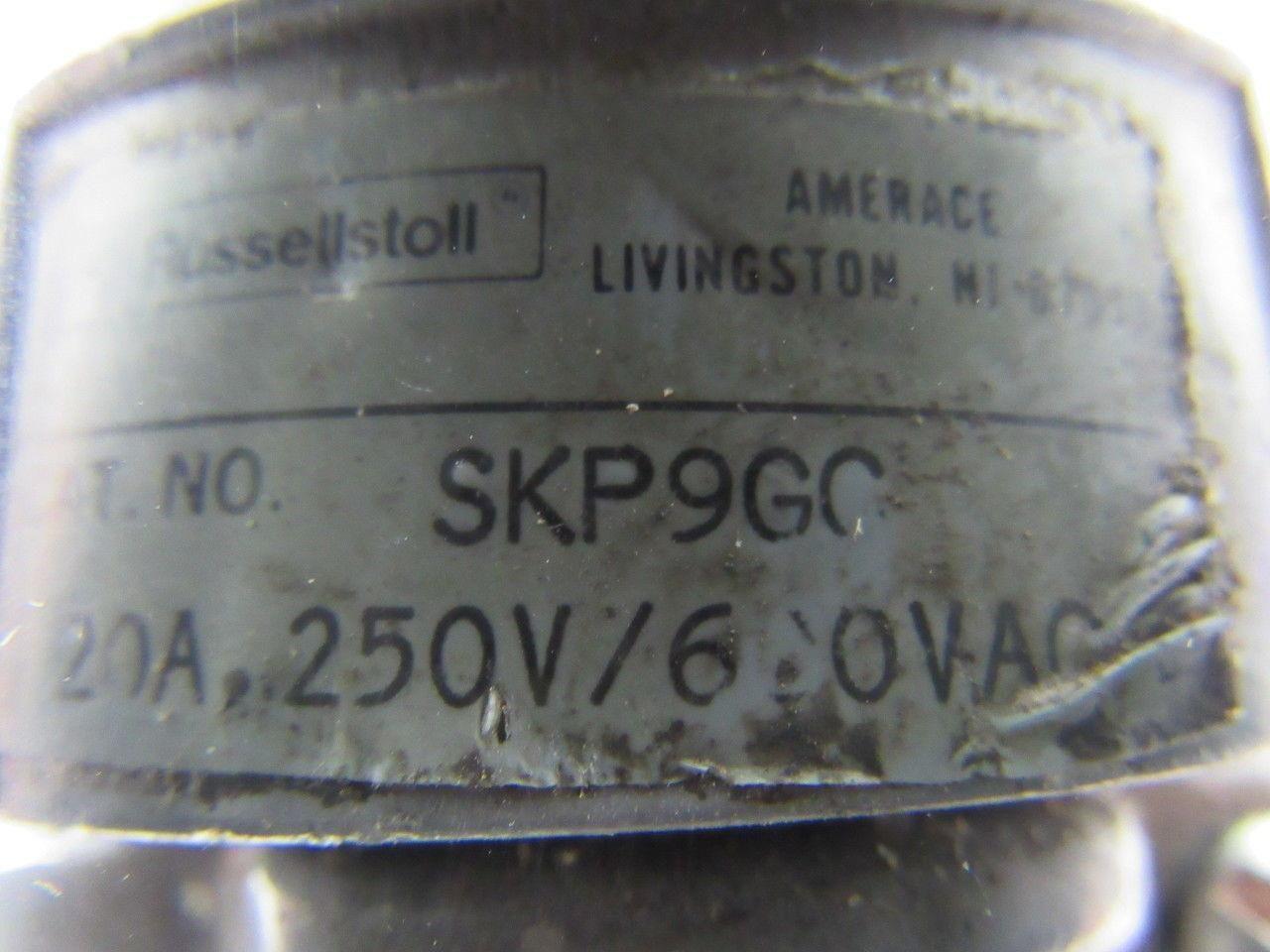 Russellstoll SKP9GC Ever-Lock 9 Pin Plug  20A 250VDC 600 VAC