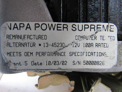 NAPA 13-4523D Remanufactured Alternator