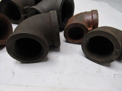 Black Pipe Reducer Elbow 90° Mixed Lot Of 10