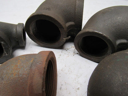 Black Pipe Reducer Elbow 90° Mixed Lot Of 10