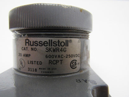 SKWR4G Russellstoll 20 Amp 600V  Female Electric Receptacle 4 Wire 3 Pole