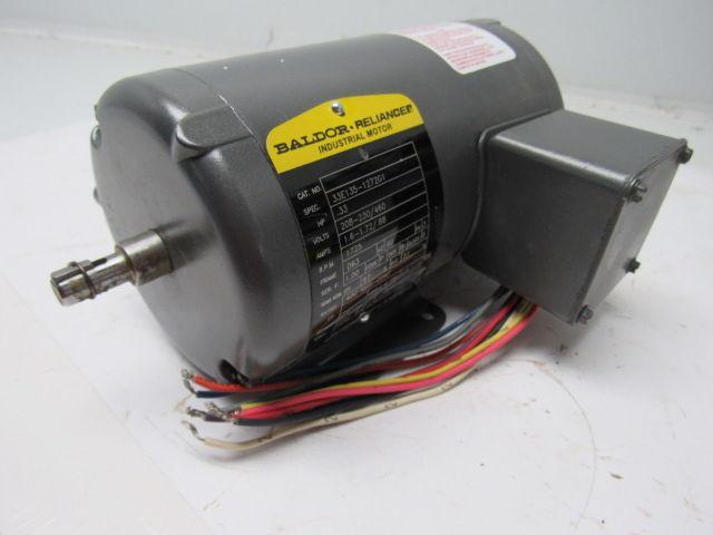 Baldor 33E135-1272G1 Electric Motor .33HP 230/460V W/ Stearns 3214601G0HTD Brake