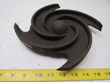 Cast # 8263 Replacement Pump Impeller 9-1/2" OD X 3/4"-14 Threaded Bore 4 Vane
