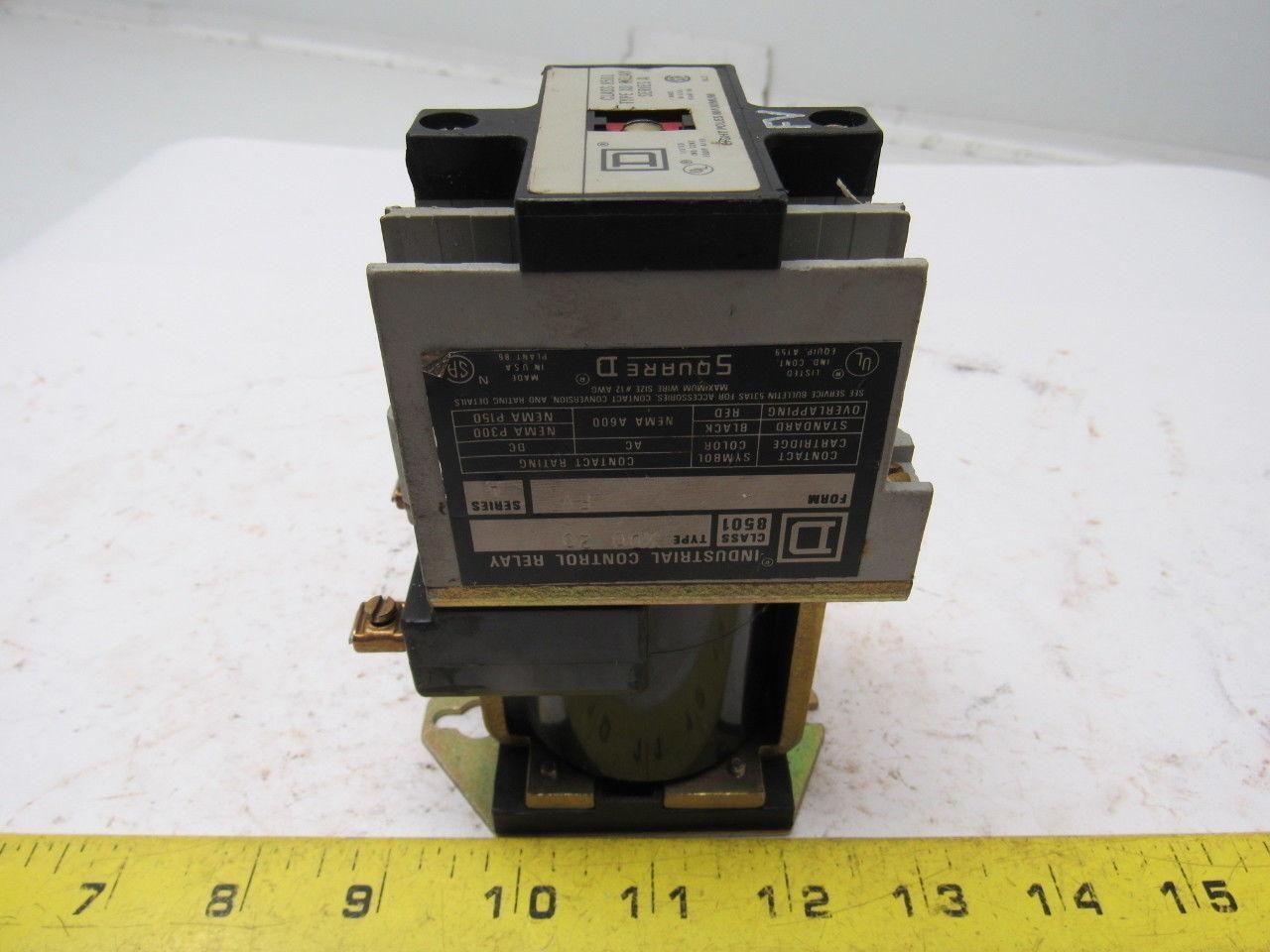 Square D XD0-20 Control Relay Series A Type XD  Lot of 2