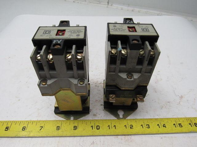 Square D XD0-20 Control Relay Series A Type XD  Lot of 2