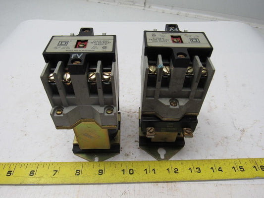 Square D XD0-20 Control Relay Series A Type XD  Lot of 2